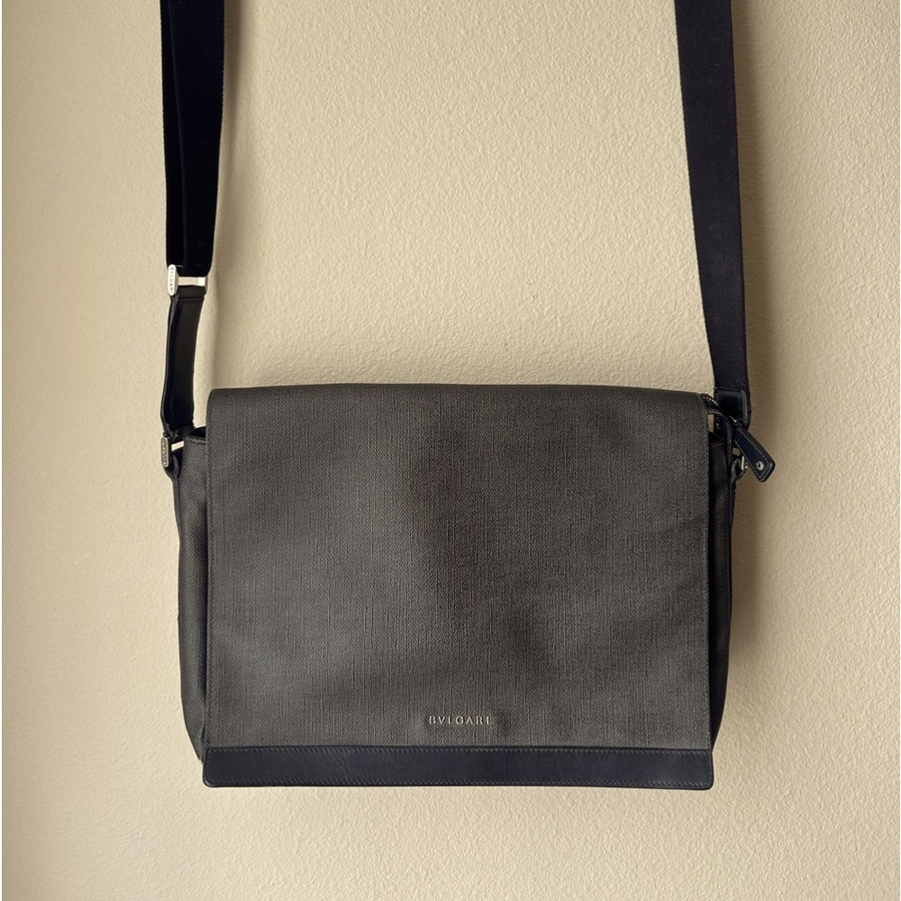 Bulgari Men’s Leather Satchel